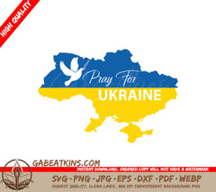 Pray For Ukraine Map SVG SVG