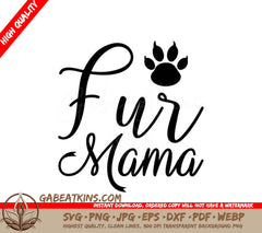 Fur Mama Paw Print SVG SVG
