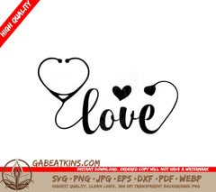 Heart Stethoscope Love SVG SVG