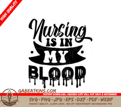 Nurse SVG Blood Design SVG