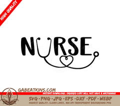 Nurse Stethoscope Heart SVG SVG