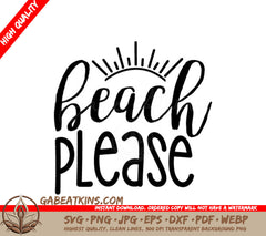 Beach Please SVG Design SVG