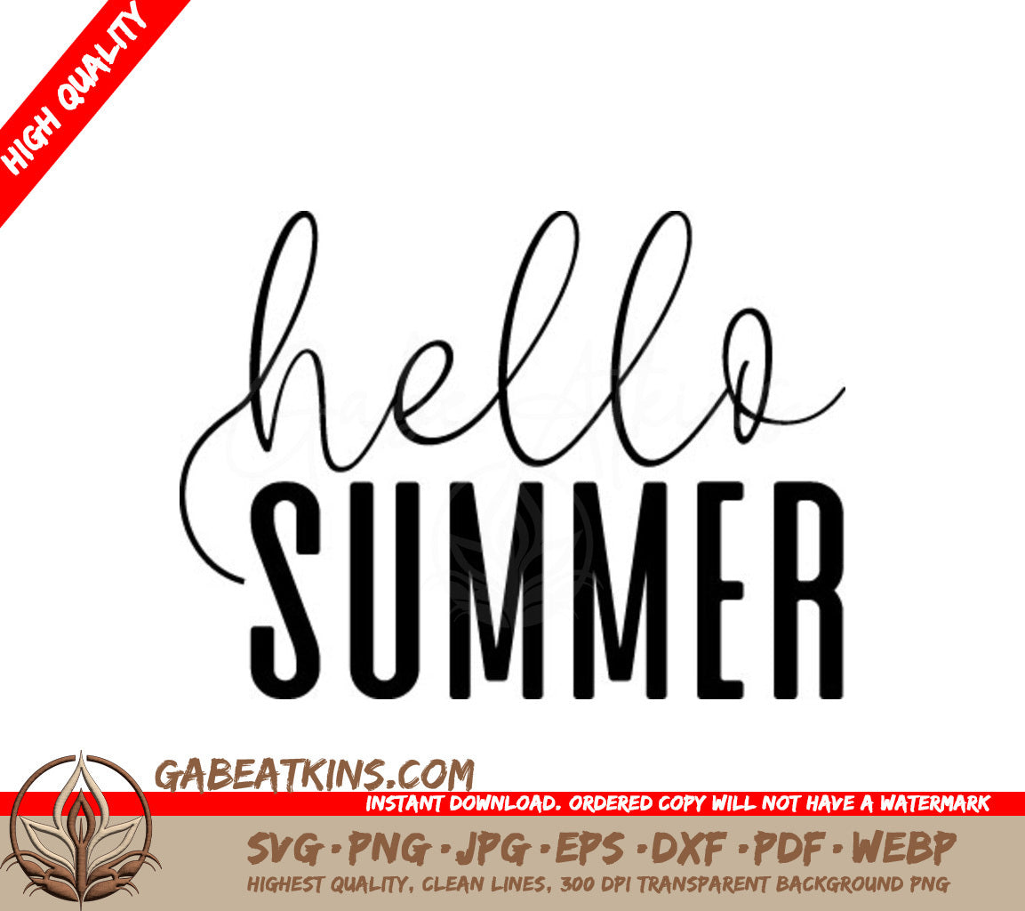 Hello Summer SVG SVG