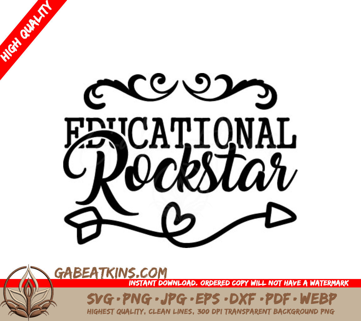 Educational Rockstar SVG SVG