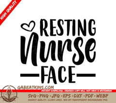 Resting Nurse Face SVG SVG