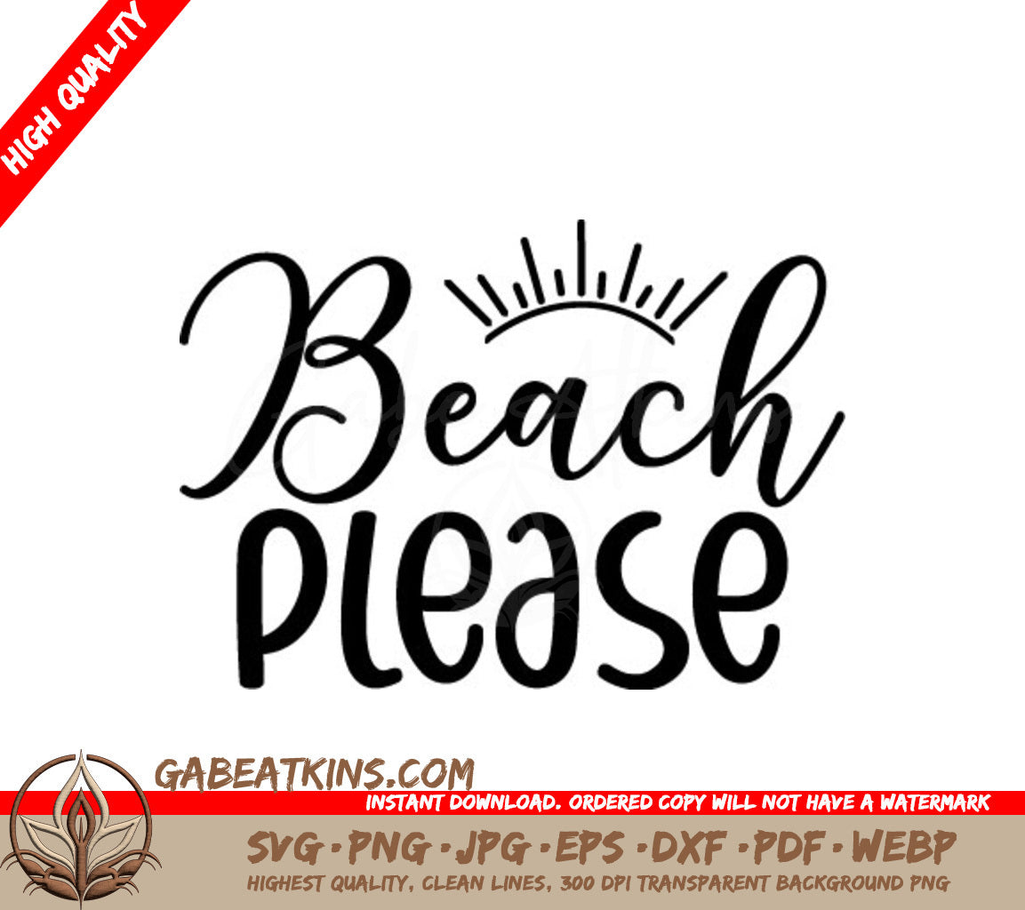 Beach Please SVG SVG