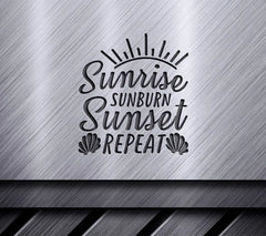 Sunrise Sunburn Sunset Repeat SVG SVG