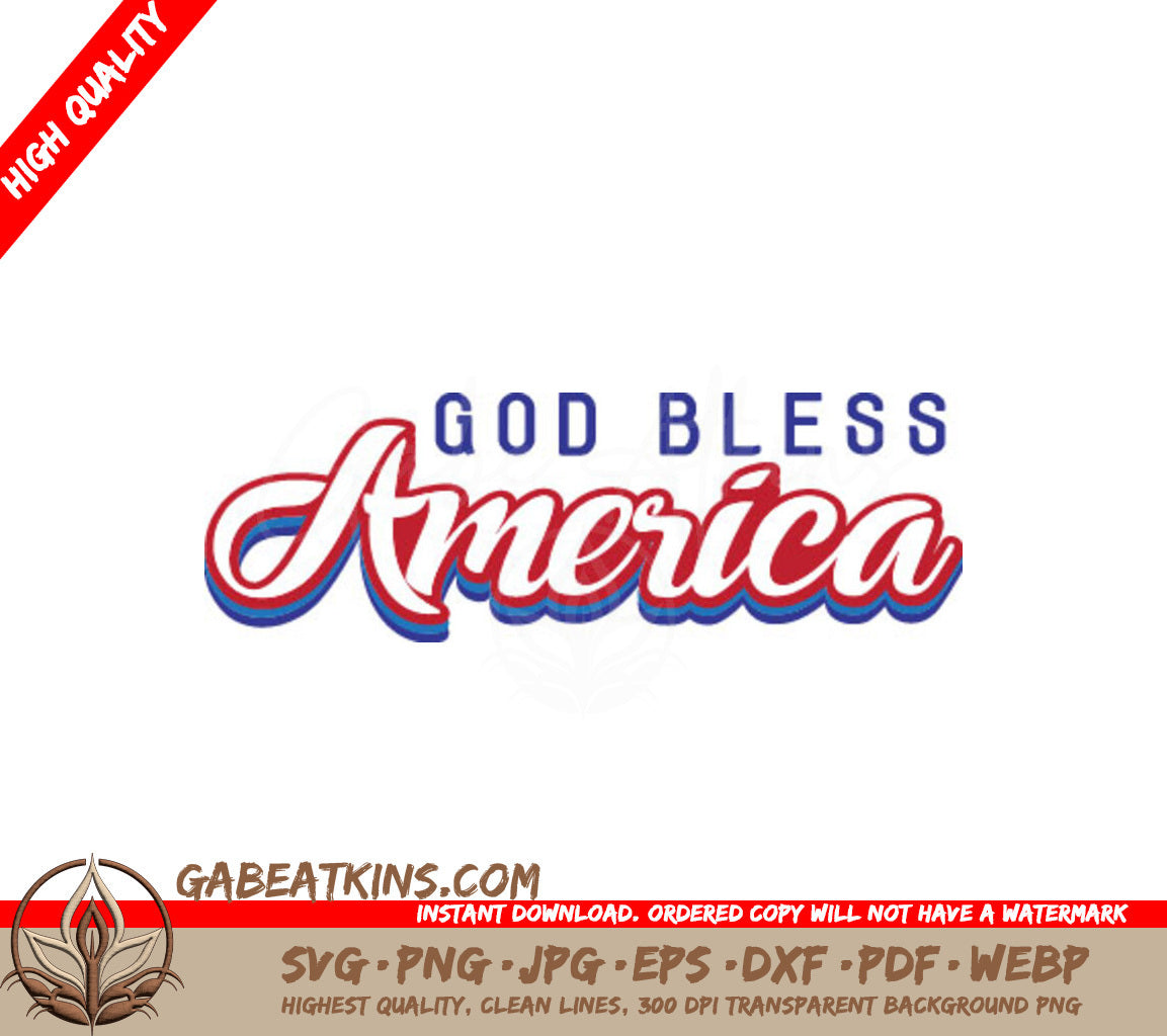God Bless America SVG SVG