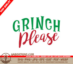 Grinch Please SVG SVG