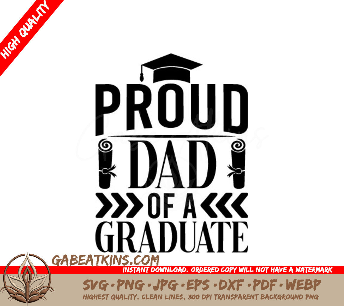 Proud Dad Graduate SVG  SVG
