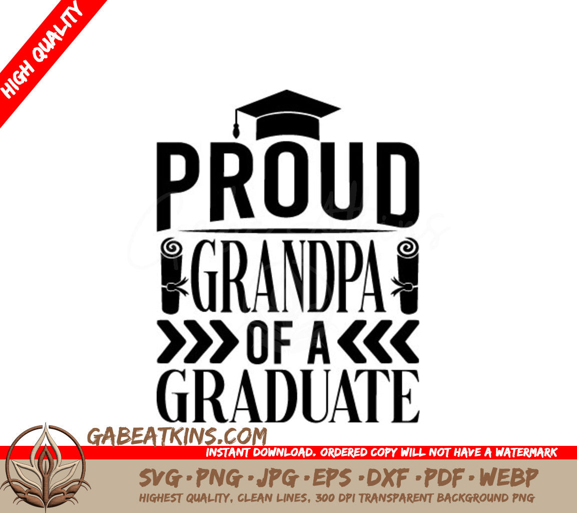 Proud Grandpa Graduate SVG SVG
