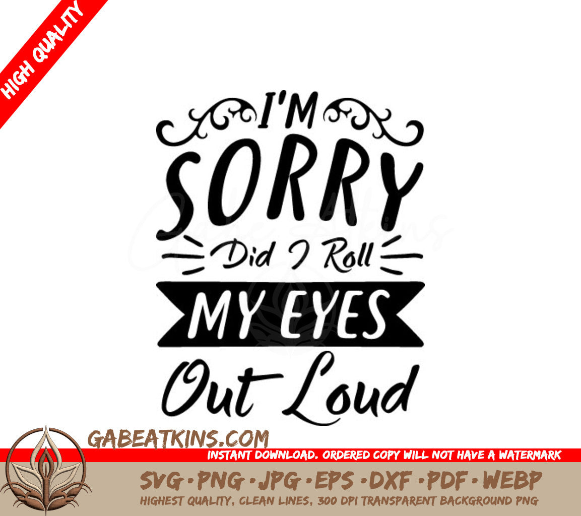 Roll My Eyes Out Loud SVG SVG