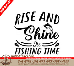 Rise & Shine Fishing SVG SVG