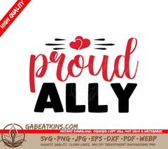 Proud Ally Heart SVG SVG