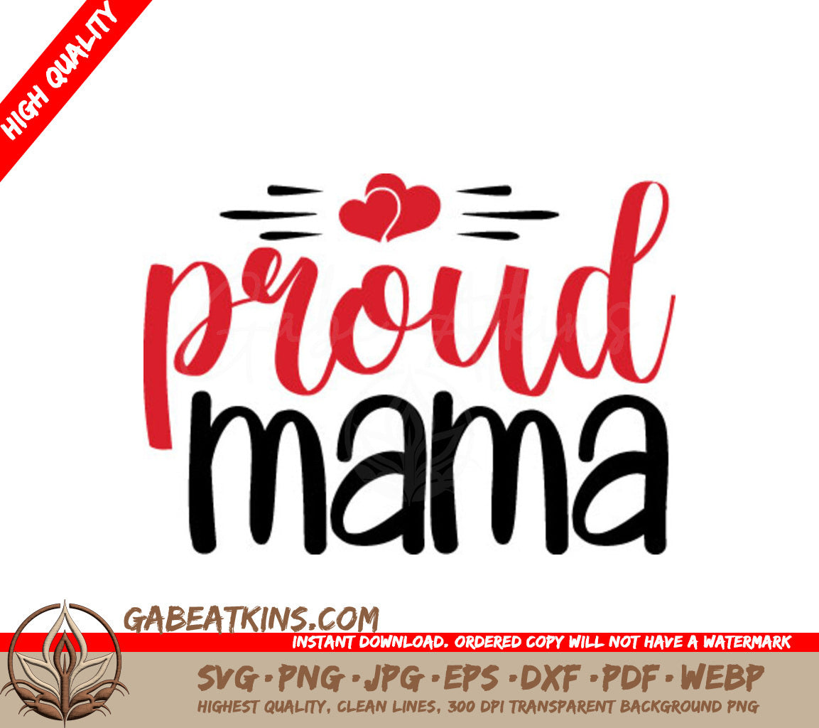 Proud Mama Heart SVG SVG