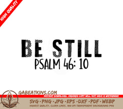 Be Still Psalm 4610 SVG SVG