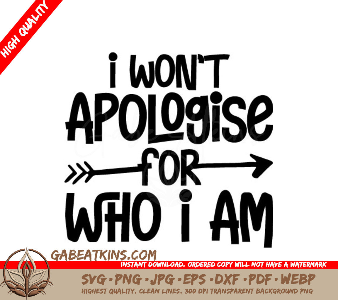 I Wont Apologize SVG SVG