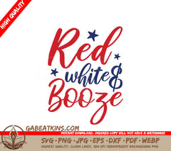 Red White & Booze SVG SVG
