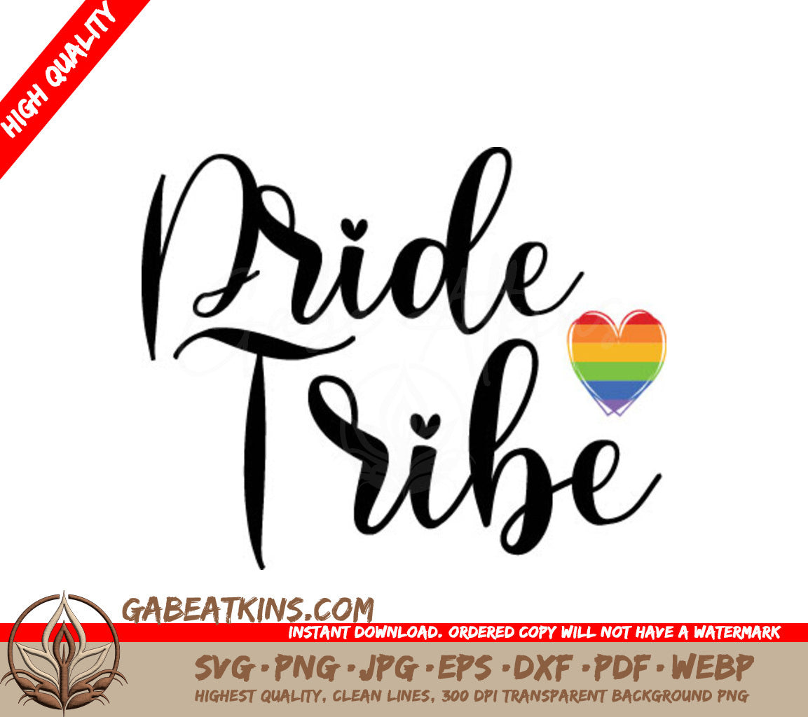 Pride Tribe Rainbow Heart SVG SVG