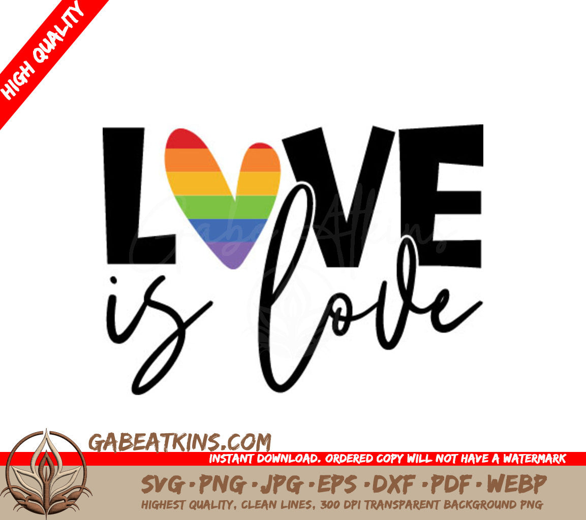 Rainbow Heart Love SVG SVG
