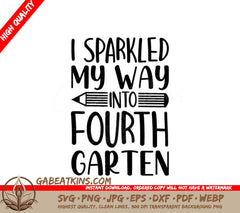 Sparkled Into Fourth Grade SVG SVG