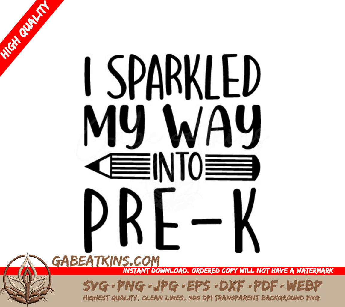Pre-K Sparkle SVG SVG