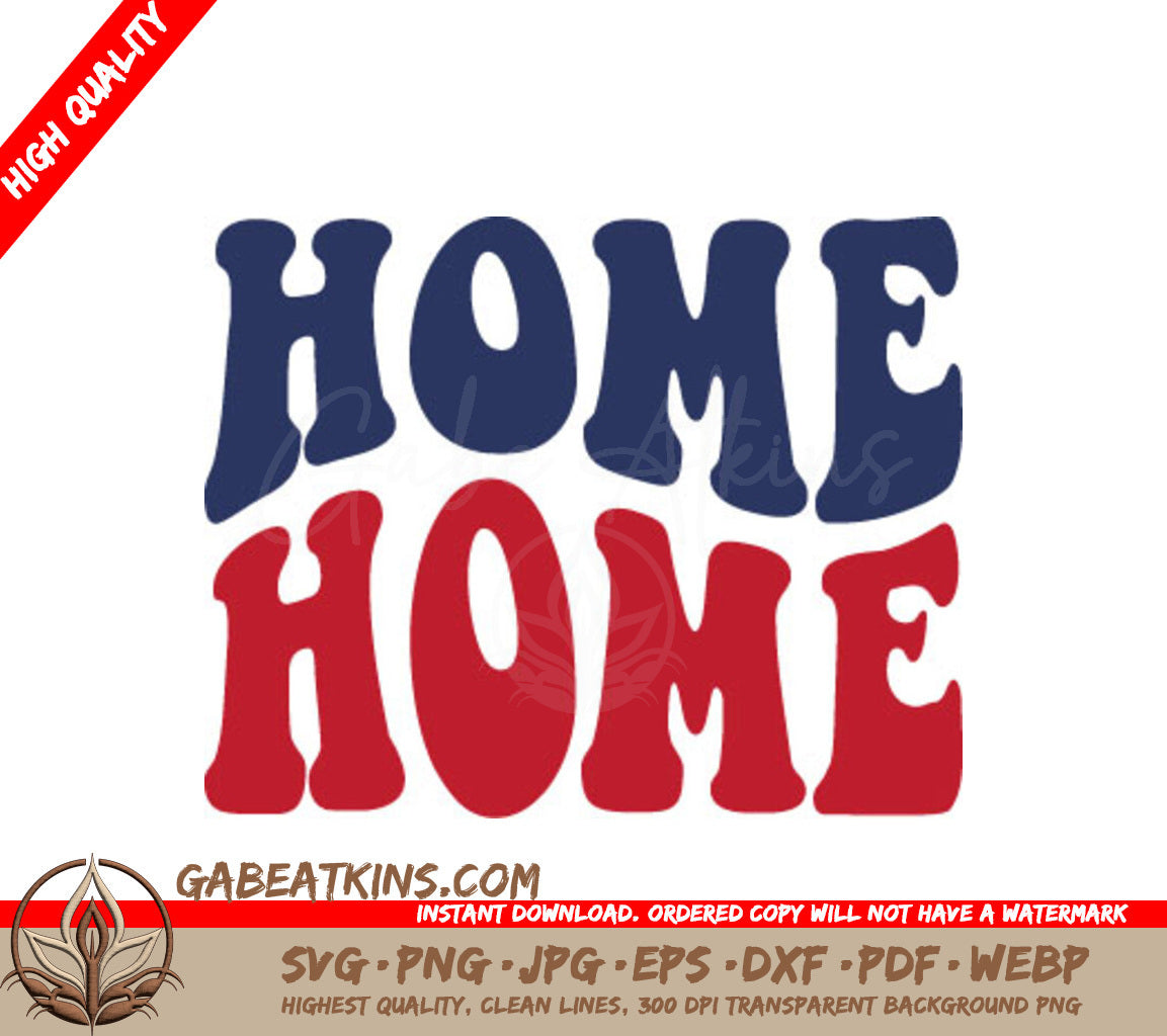 Red, White & Blue Home SVG SVG