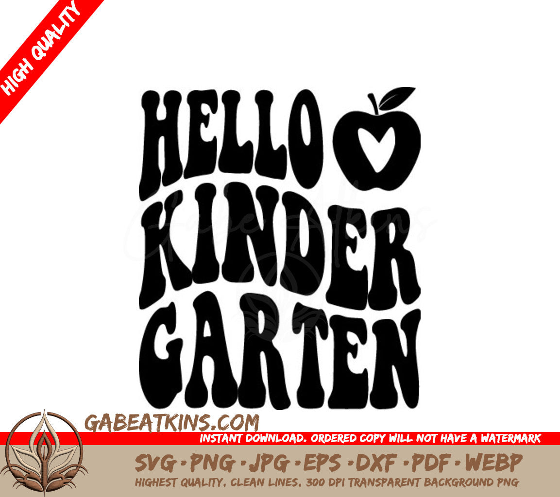 Hello Kindergarten SVG SVG