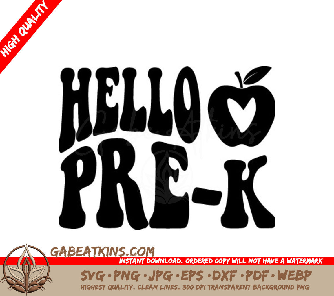 Hello Pre-K SVG SVG