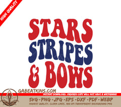 Stars Stripes & Bows SVG SVG