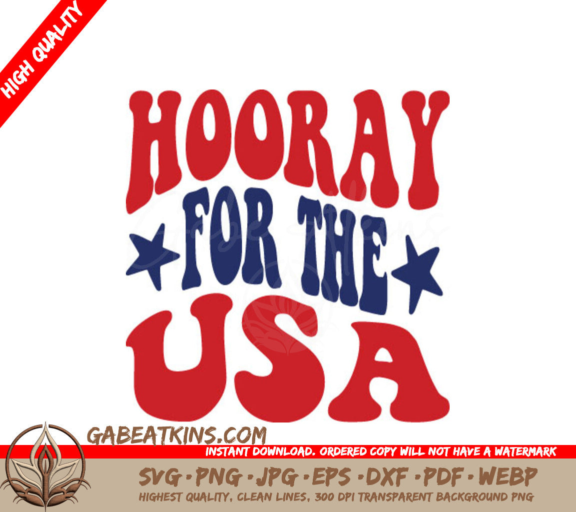 USA Patriotic Hooray SVG SVG