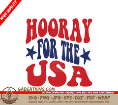 USA Patriotic Hooray SVG SVG