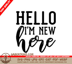 New Here SVG Design SVG