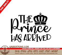 Prince Arrival Crown SVG SVG