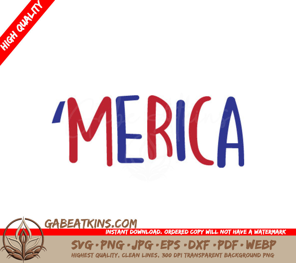 Merica SVG - 4th of July SVG
