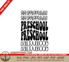 Preschool Font SVG SVG