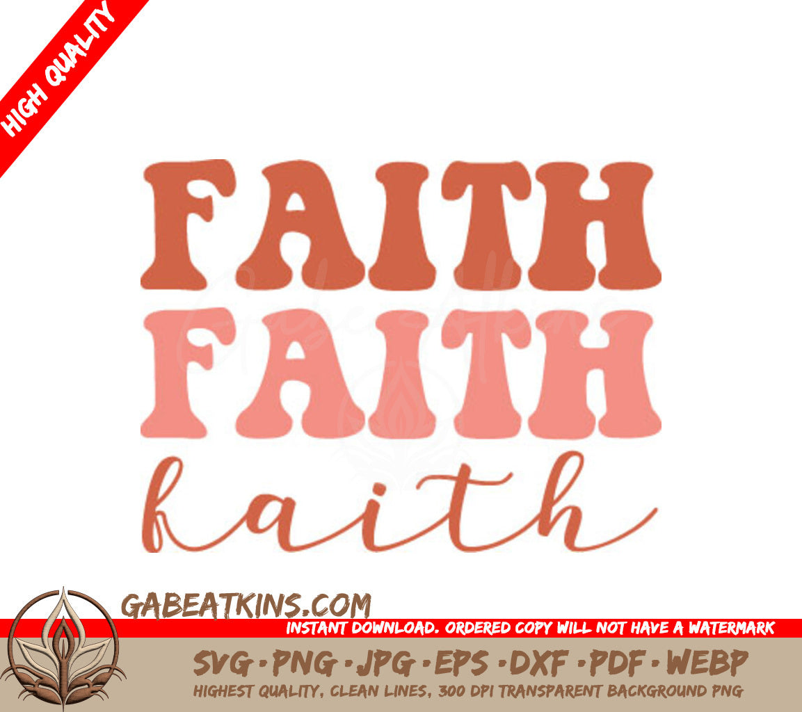 Retro Christian Faith Design SVG SVG