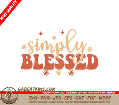 Blessed Flower & Star SVG SVG