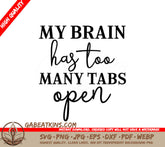 My Brain Tabs Open SVG SVG