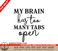 My Brain Tabs Open SVG SVG