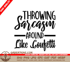 Throwing Sarcasm Confetti SVG SVG