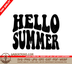Hello Summer Retro SVG SVG