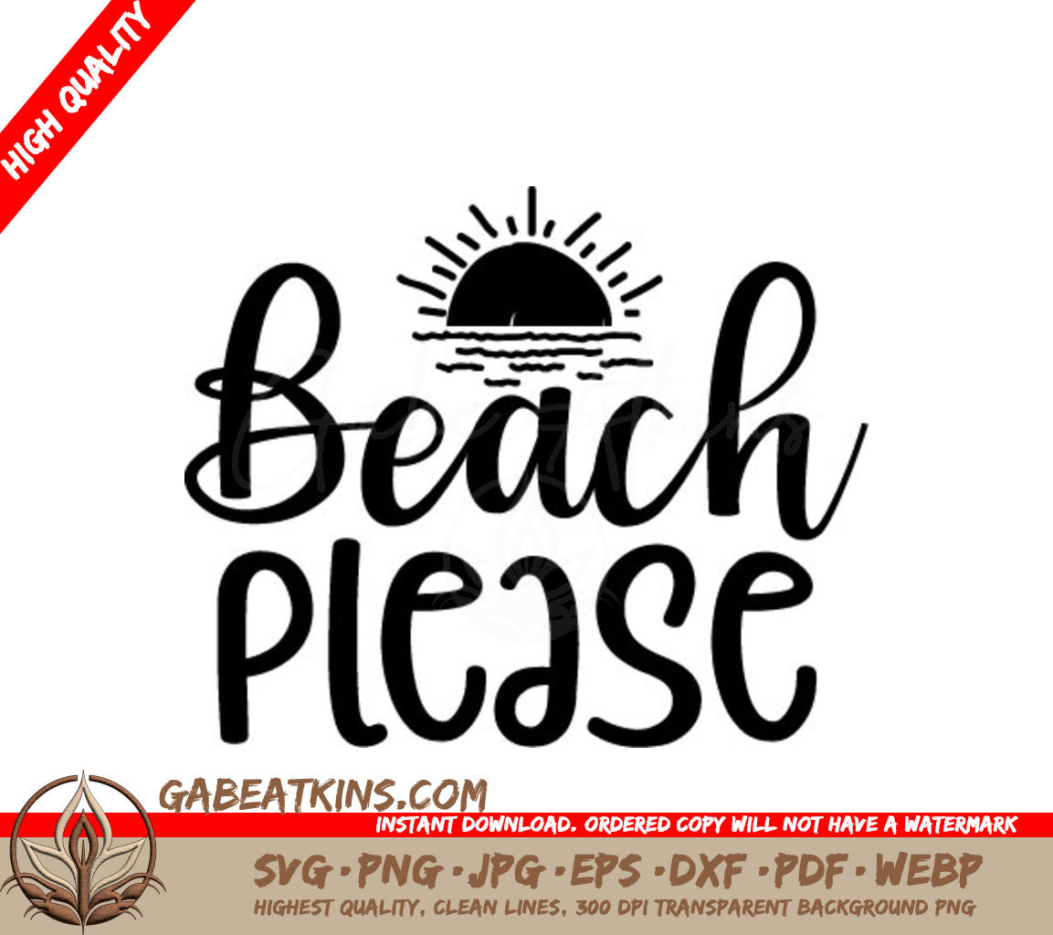 Sunset Beach Please SVG SVG