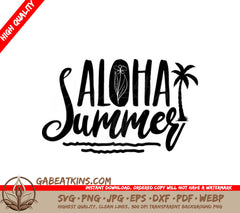 Aloha Summer Palm Tree SVG SVG