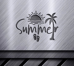 Summer Palm Tree Flip Flop SVG SVG