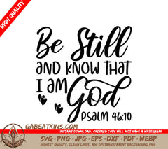 Be Still & Know God SVG SVG