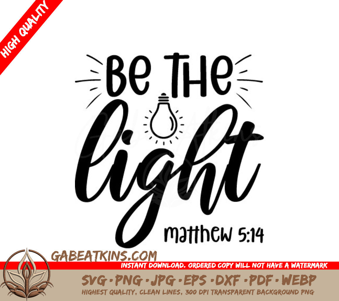 Be The Light Christian SVG SVG