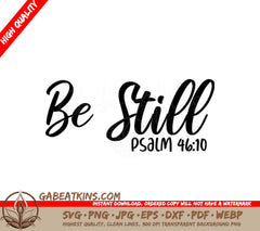 Be Still Christian SVG SVG