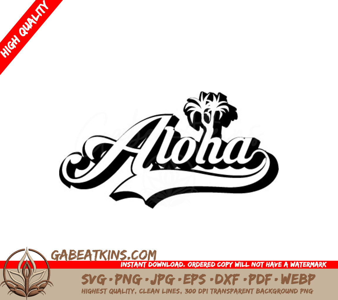 Aloha Palm Tree SVG SVG
