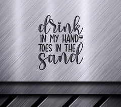 Summer Drink & Sand SVG SVG